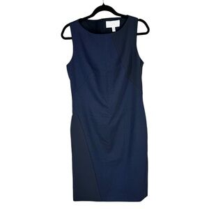 Boss sheath dress blue navy black US 8